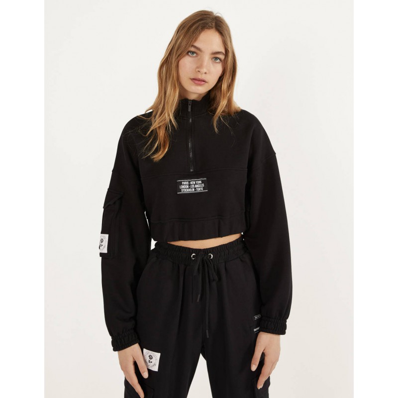 bershka crop sweatshirt